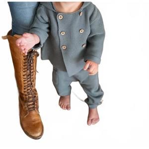 NEW VIVERANO ORGANICS hooded double button jacket in teal blue